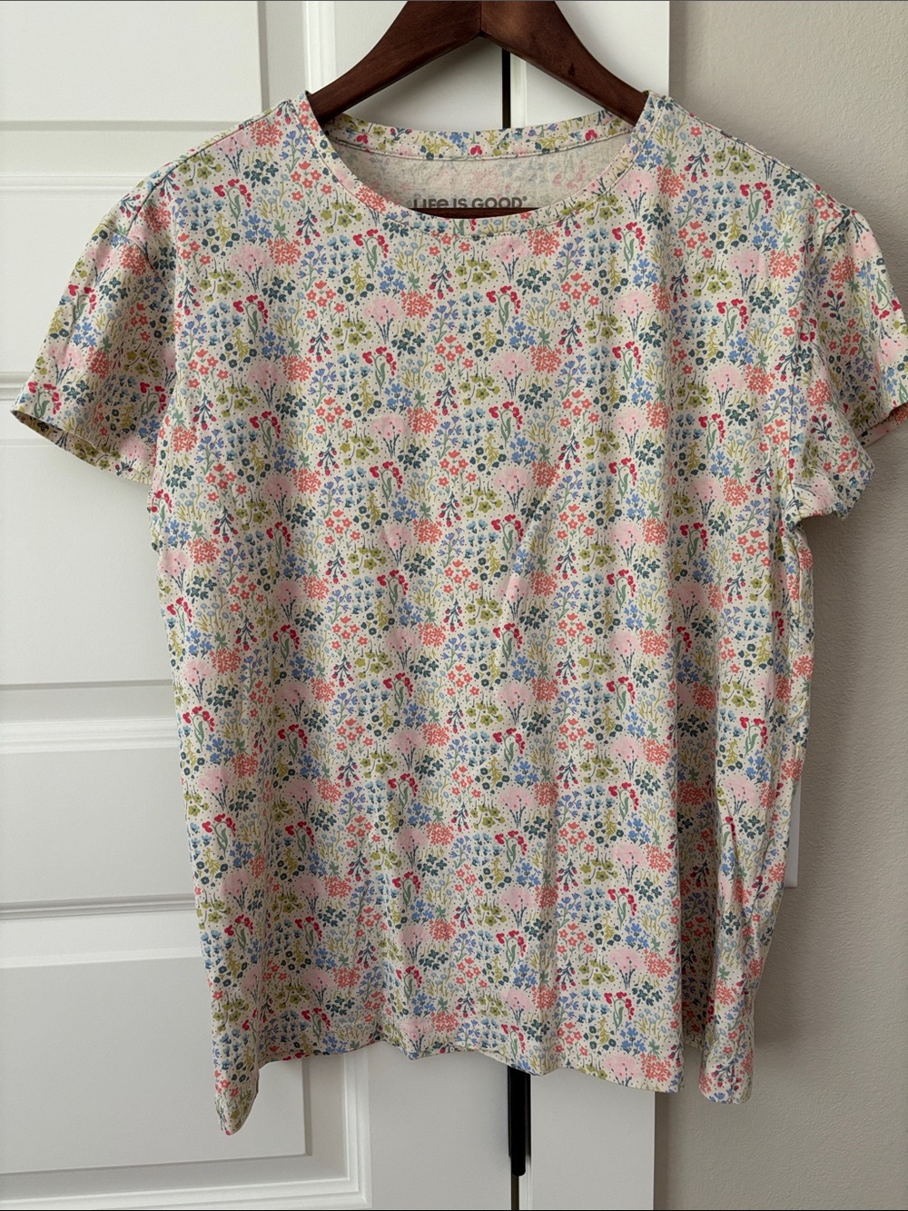 Life Is Good Floral Short Sleeve Tee